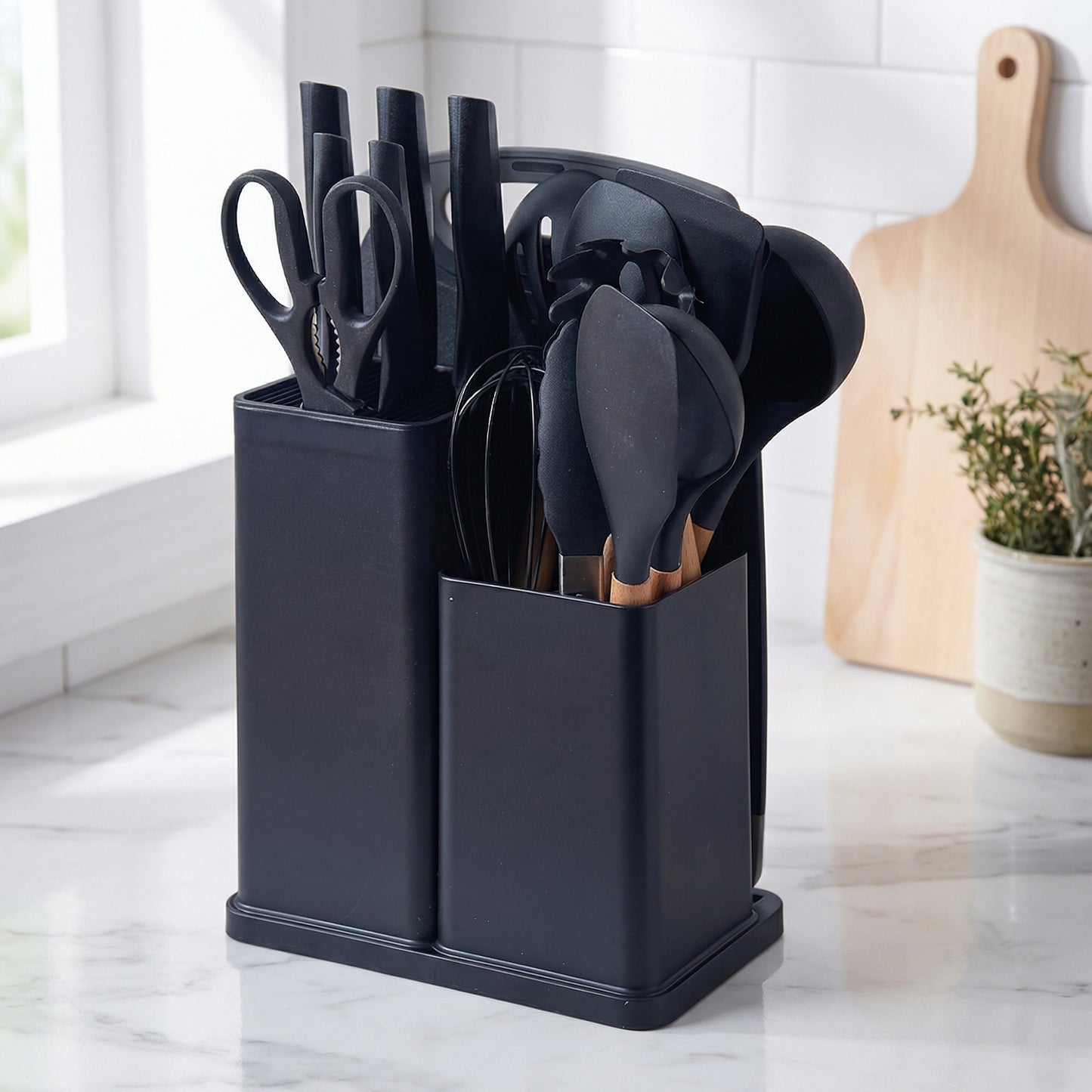 Juego Utensilios 19 Piezas Silicona Antiadherente de Cocina