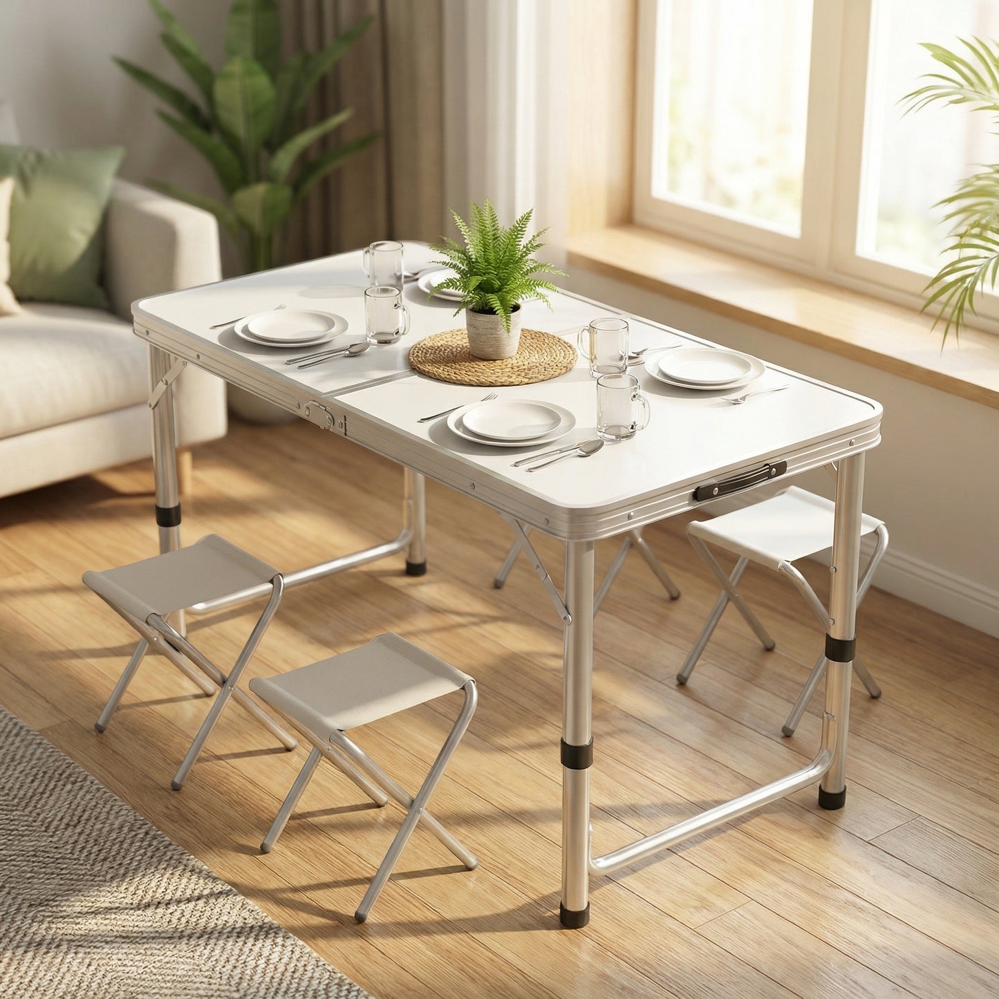 Pack de Mesa Plegable con 4 Sillas