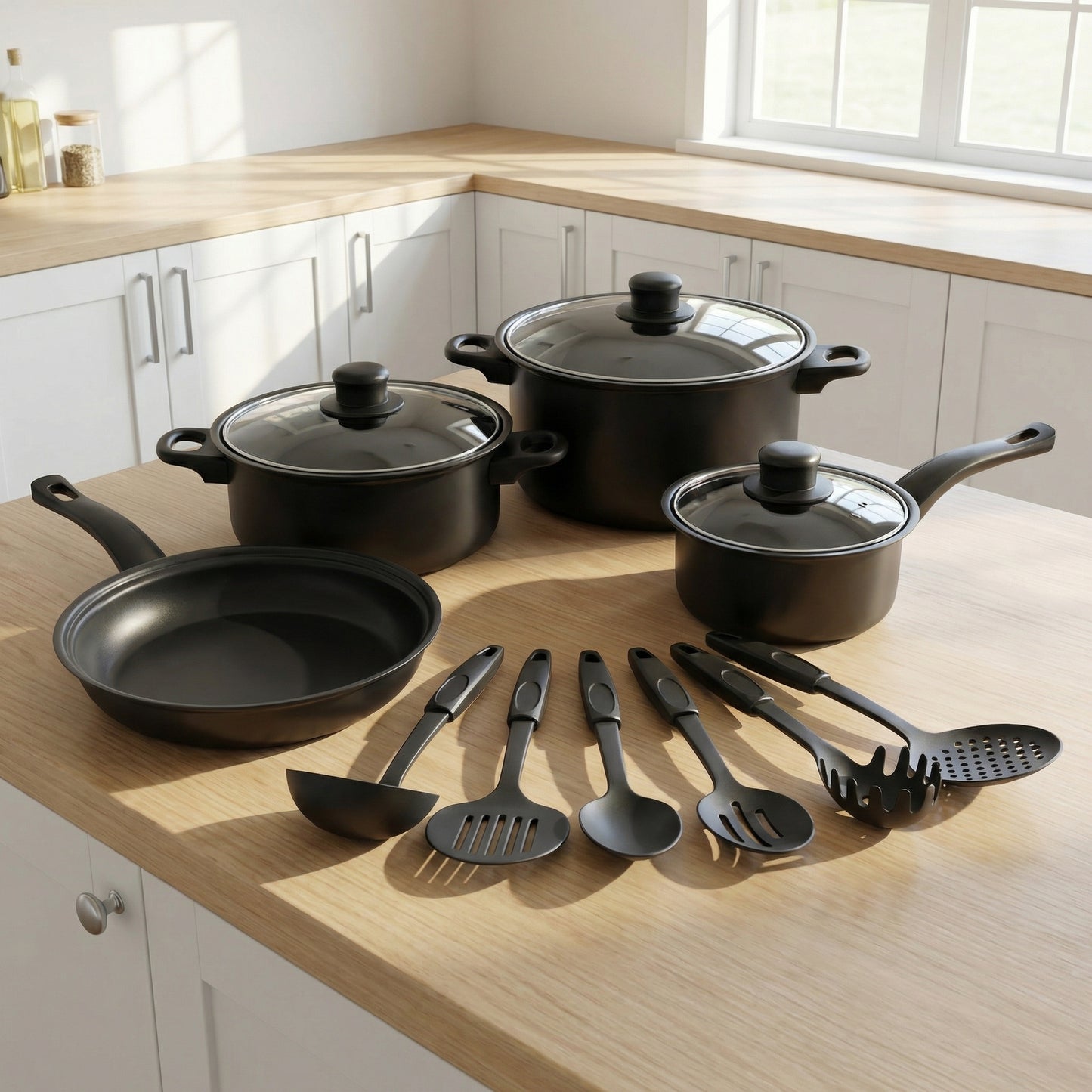 Set de Batería 13 Piezas Antiadherente Royal Mark Color Negro