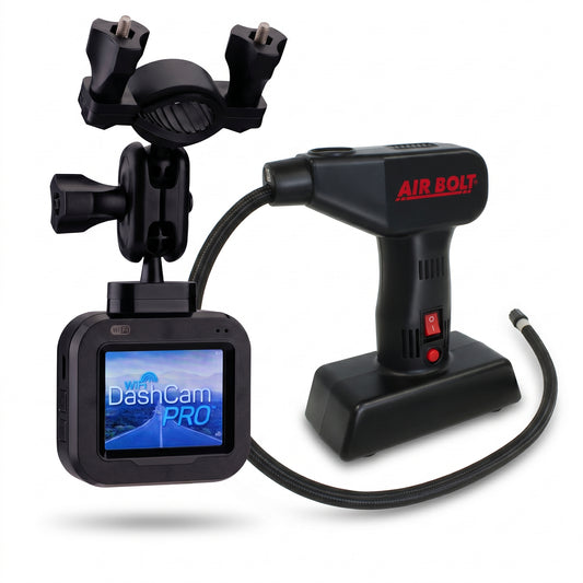 Pack Wifi Dash Cam Pro Camara para Auto + Air Bolt Compresor de Aire Portátil