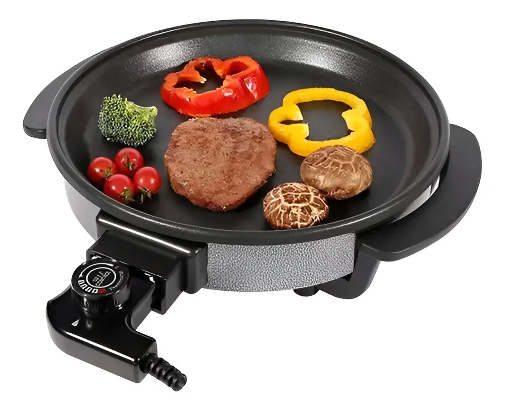 Sartén Eléctrico Multifuncional Pizza Pan Vidrio