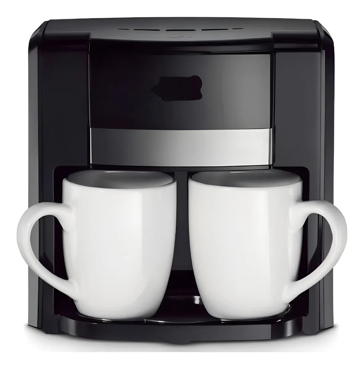 Cafetera Eléctrica Doble Taza Negra