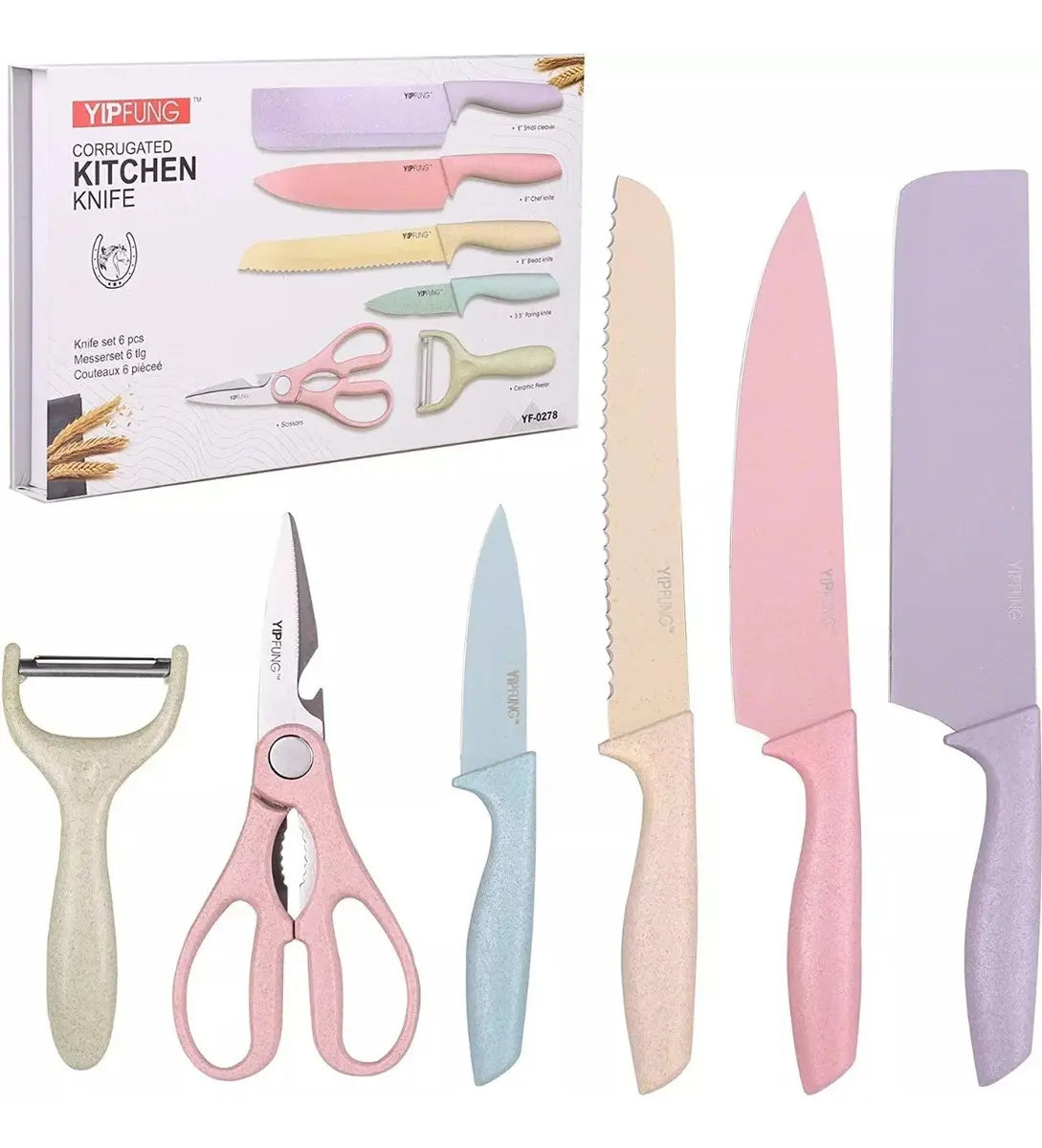 Set de Cuchillos de Colores 6 Piezas