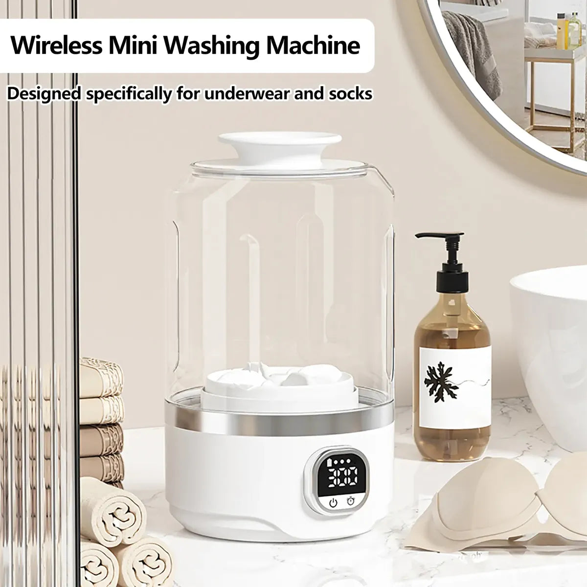 Mini Lavadora Portátil Recargable Automática