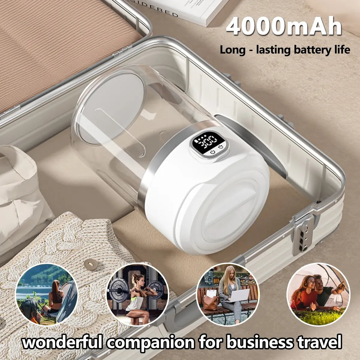 Mini Lavadora Portátil Recargable Automática