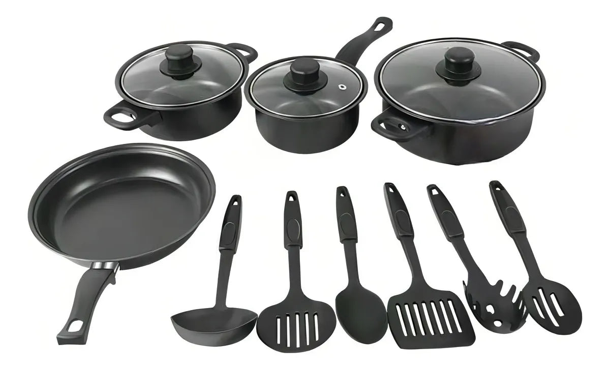 Set de Batería 13 Piezas Antiadherente Royal Mark Color Negro