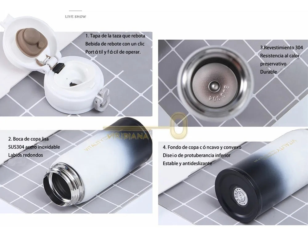 Termo Portátil de Acero Inoxidable