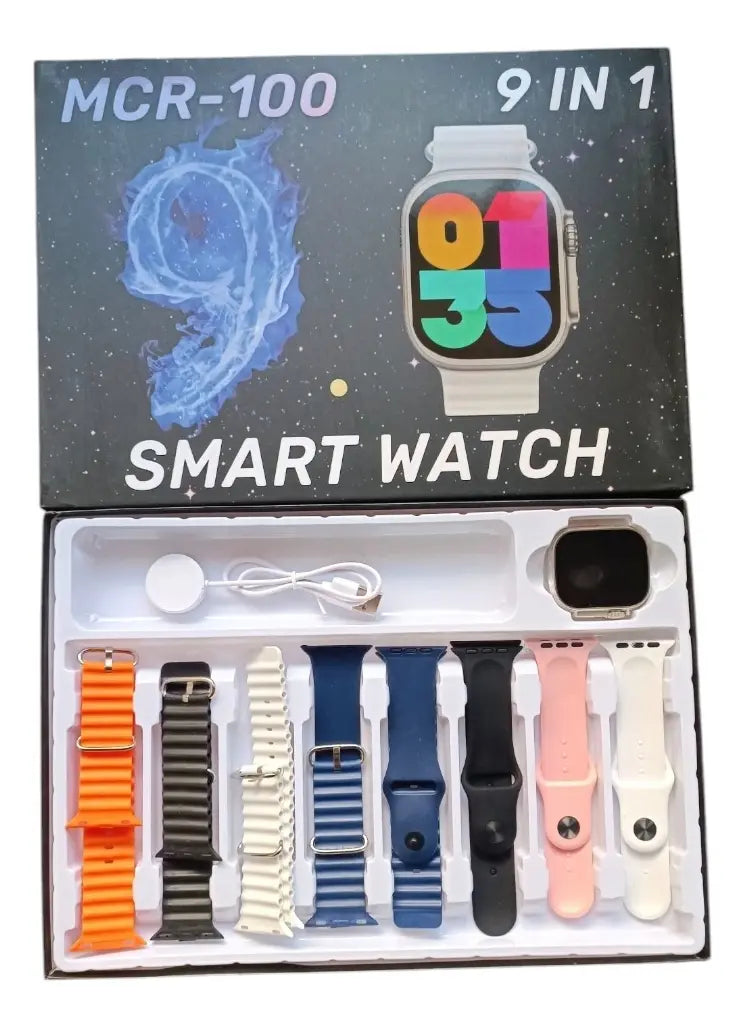 Reloj Inteligente 9 en 1 MCR-100 8 Correas