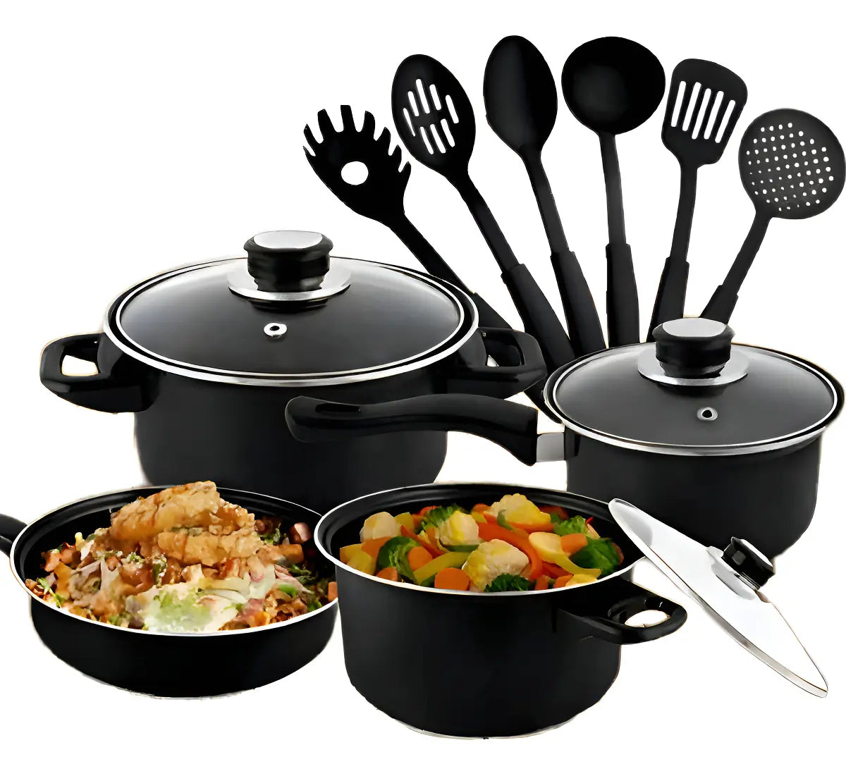 Set de Batería 13 Piezas Antiadherente Royal Mark Color Negro