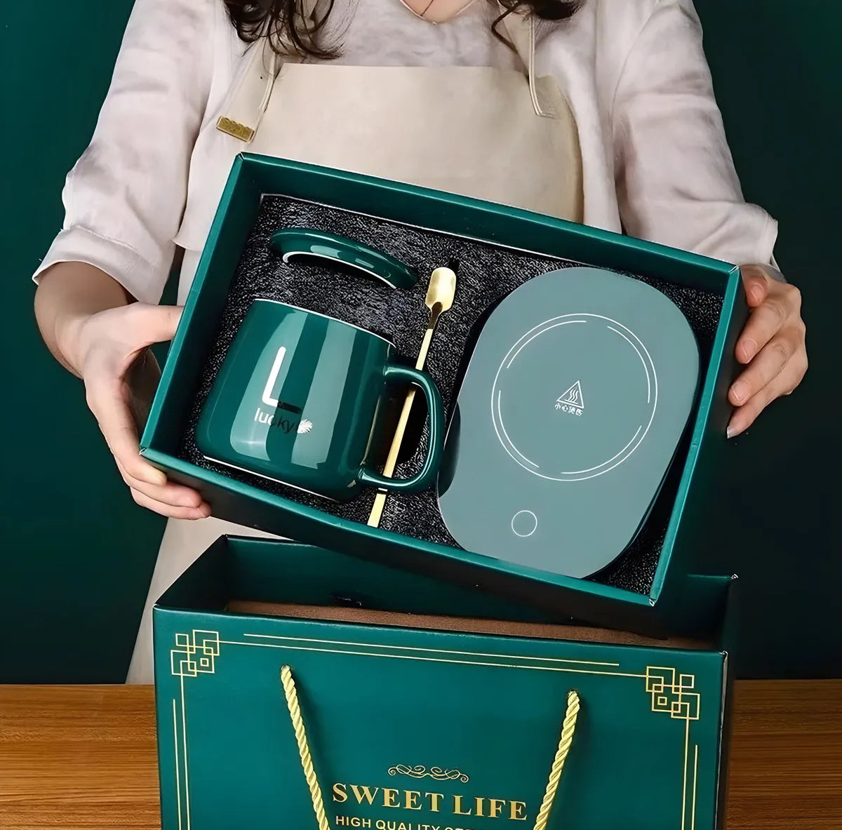 Taza con Calentador Eléctrico Elegante