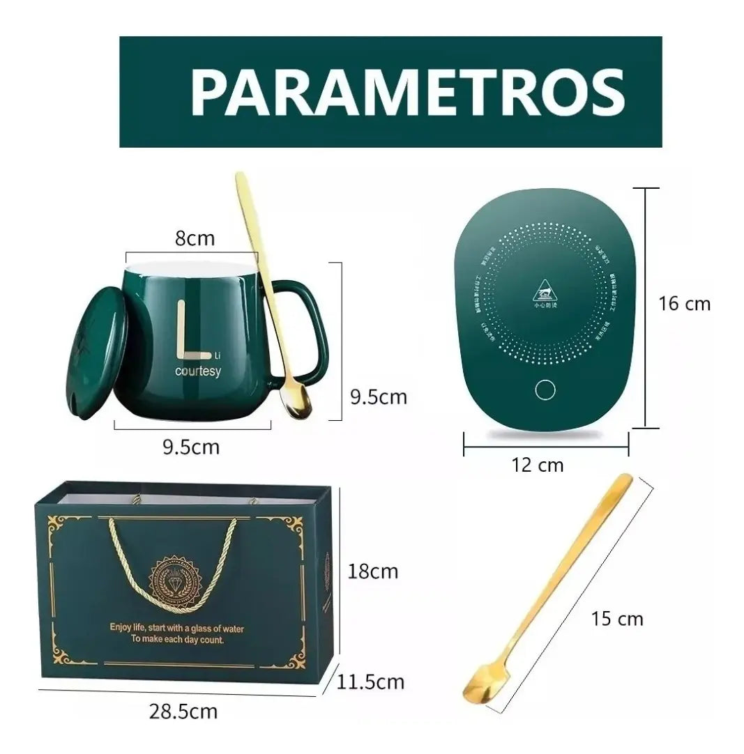 Taza con Calentador Eléctrico Elegante
