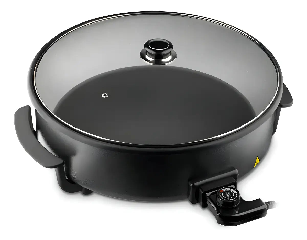 Sartén Eléctrico Multifuncional Pizza Pan Vidrio