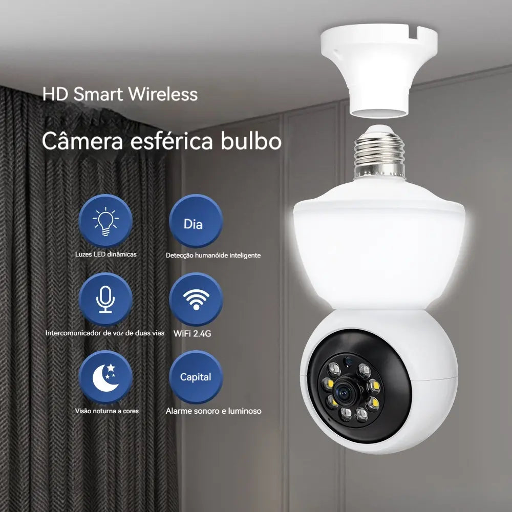 Cámara Domo IP Inalámbrica Full Color para Seguridad del Hogar