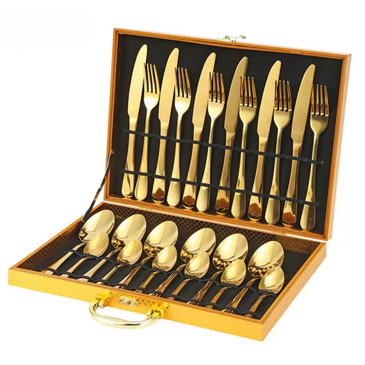 Juego de Cubiertos 24 Pcs con Maletas
