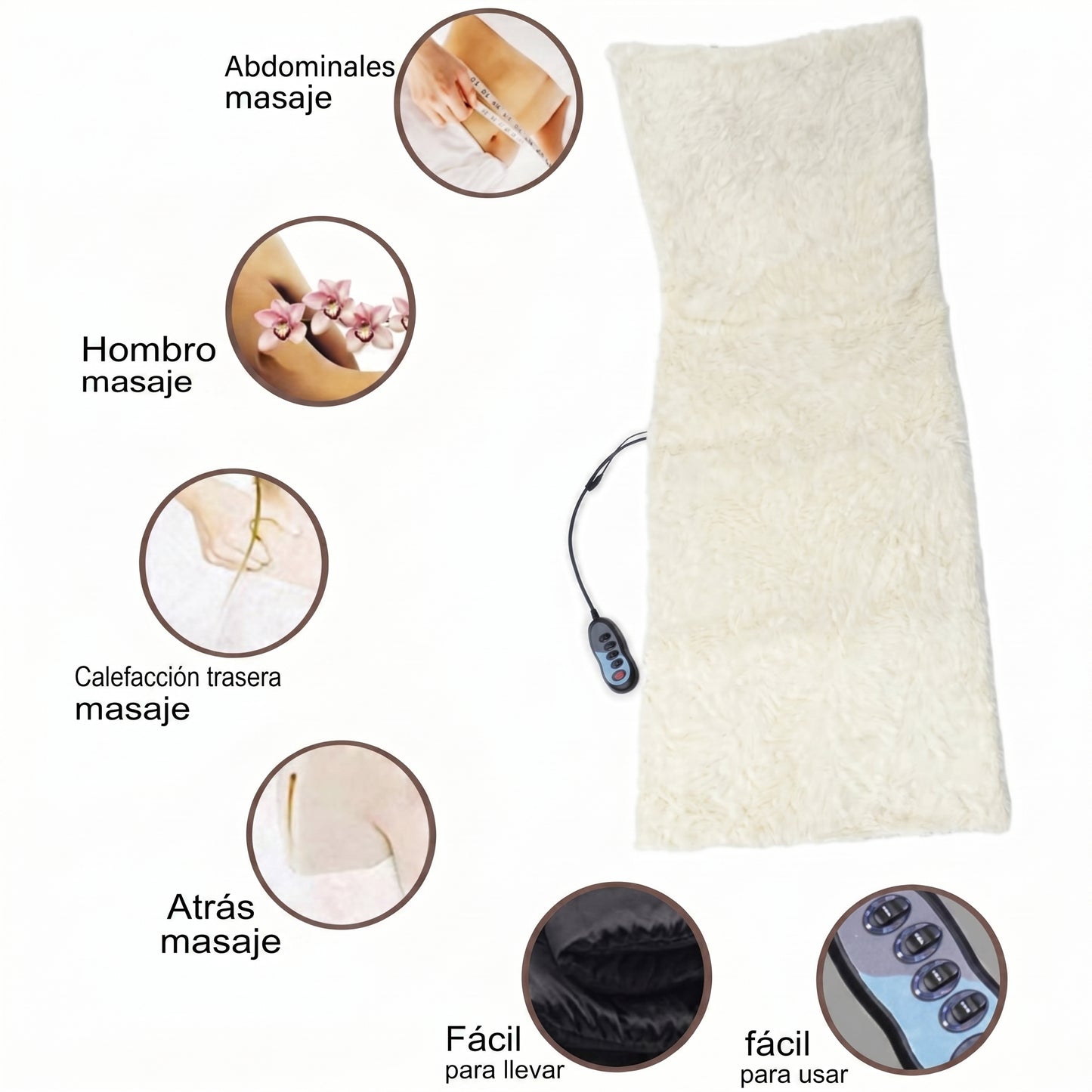 Colchoneta de Masaje con Vibración Portátil Chiporro