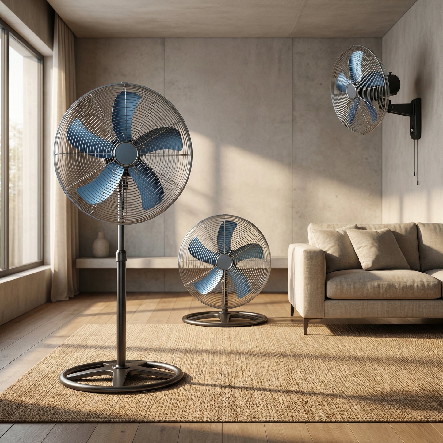 Ventilador Metálico 3 en 1, Pack de 2 Und.