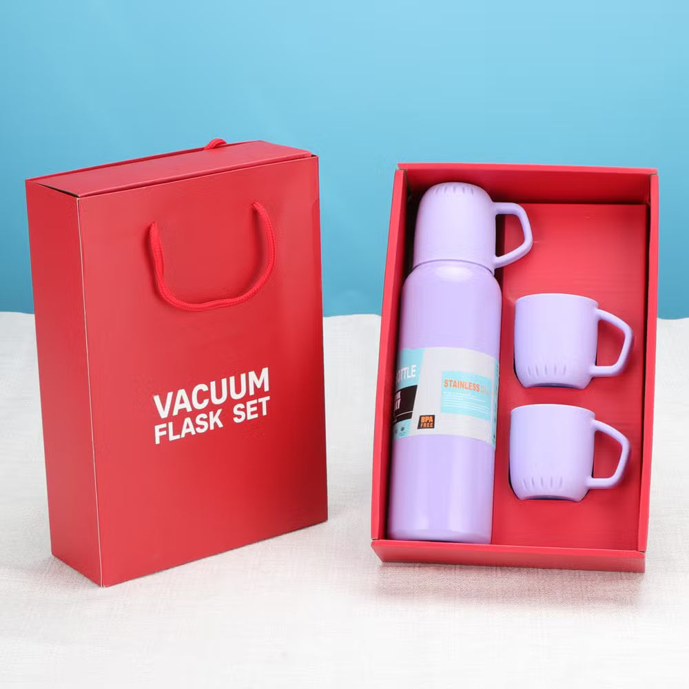 Termo Térmico Acero Inoxidable con 3 Tazas