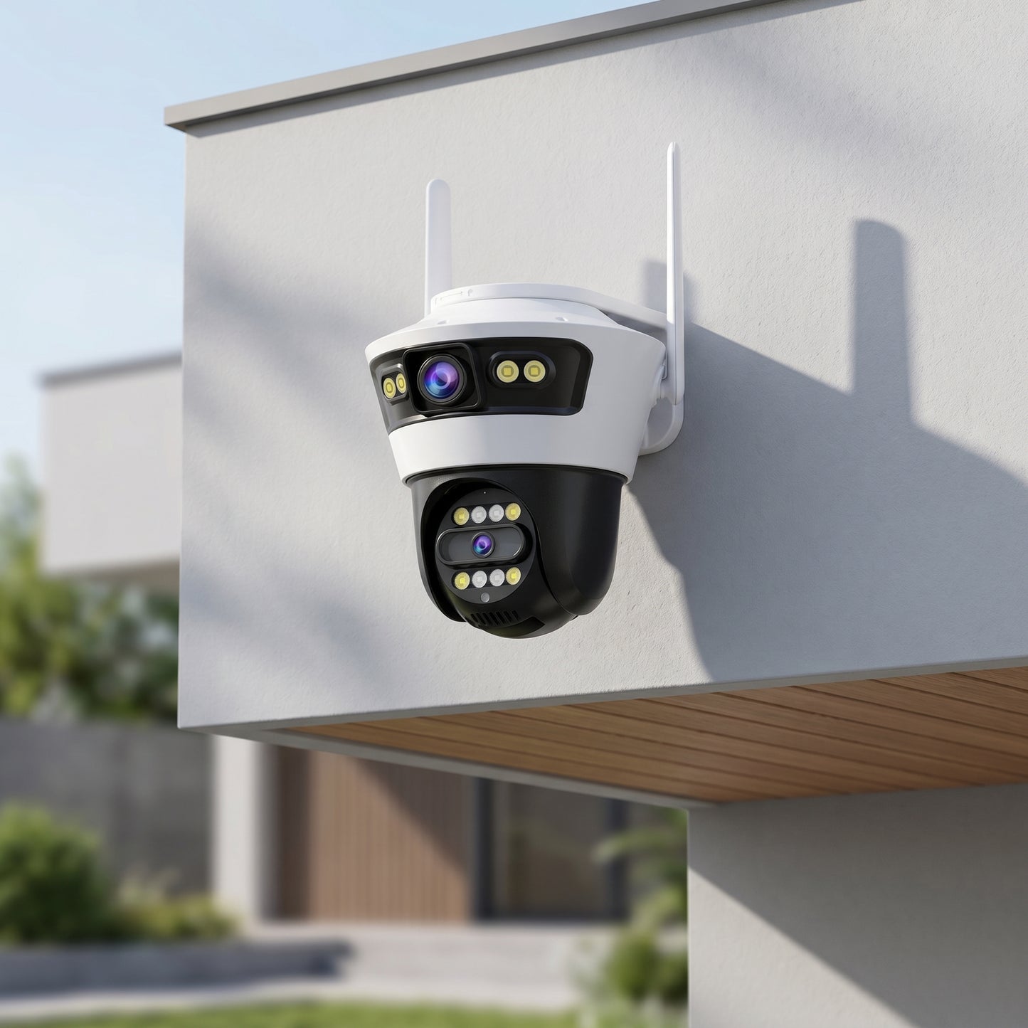 Cámara de Seguridad IP WIFI 5G con Doble Lente Rotación 355 Grados