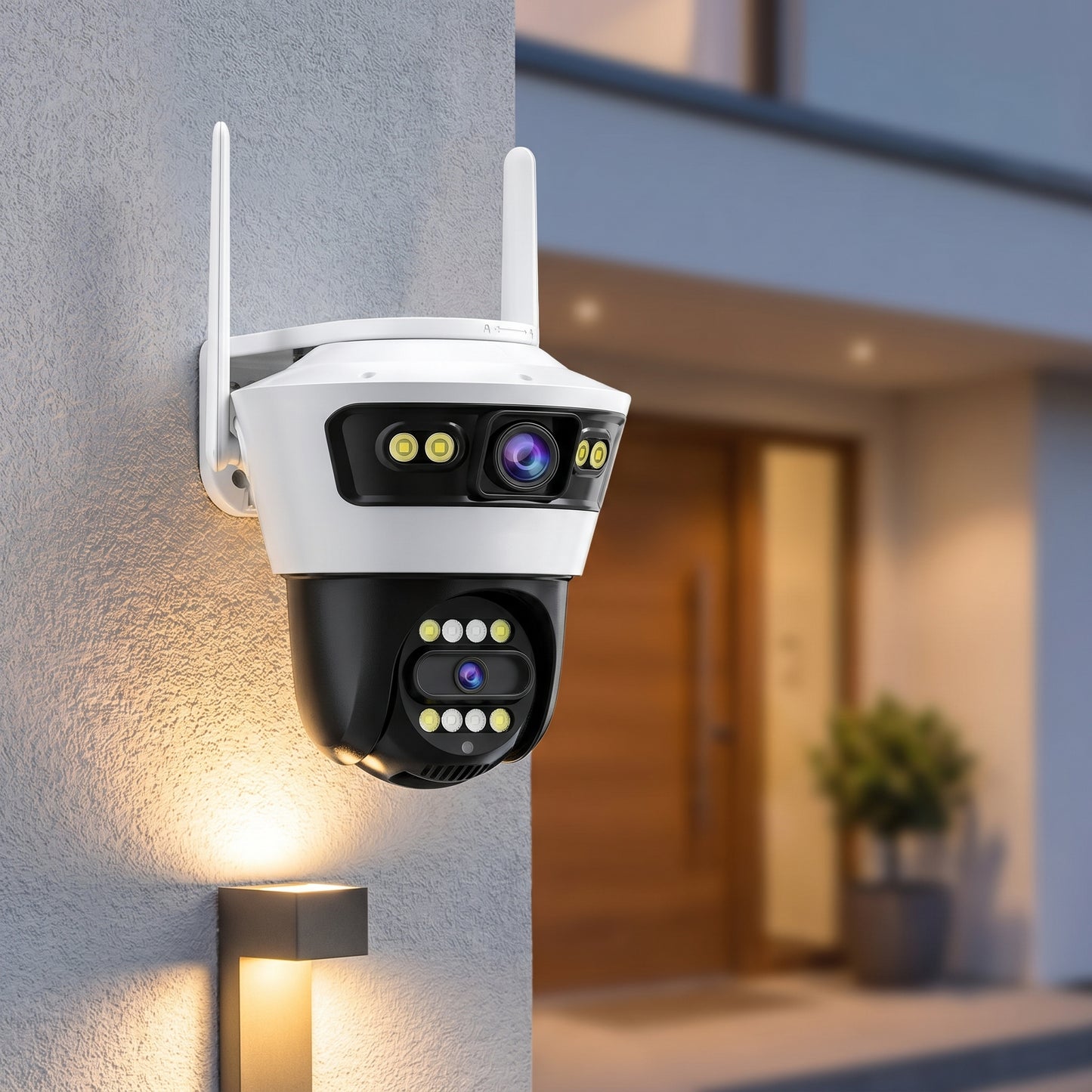 Cámara de Seguridad IP WIFI 5G con Doble Lente Rotación 355 Grados