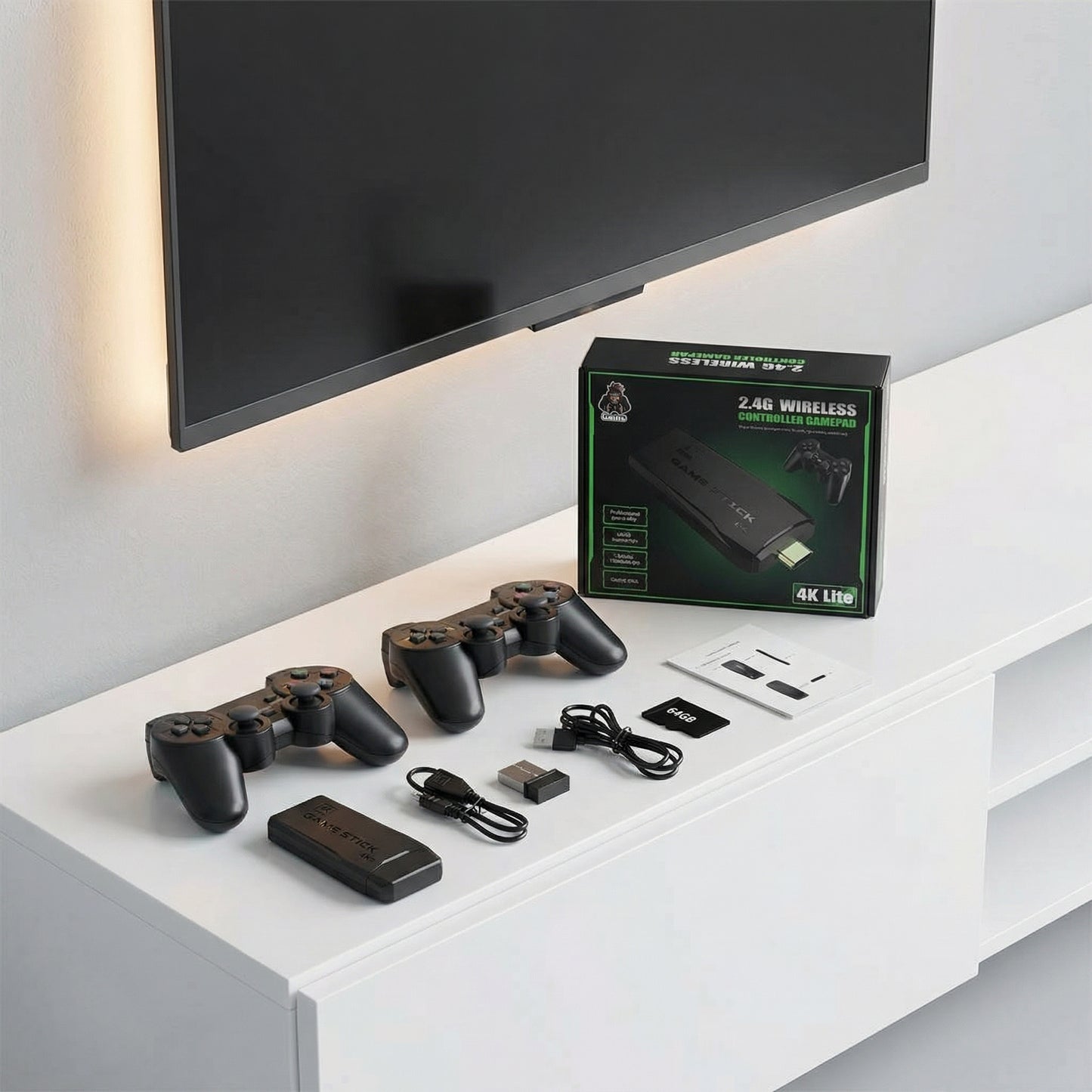 Consola Retro de Videojuegos Game Stick 64GB
