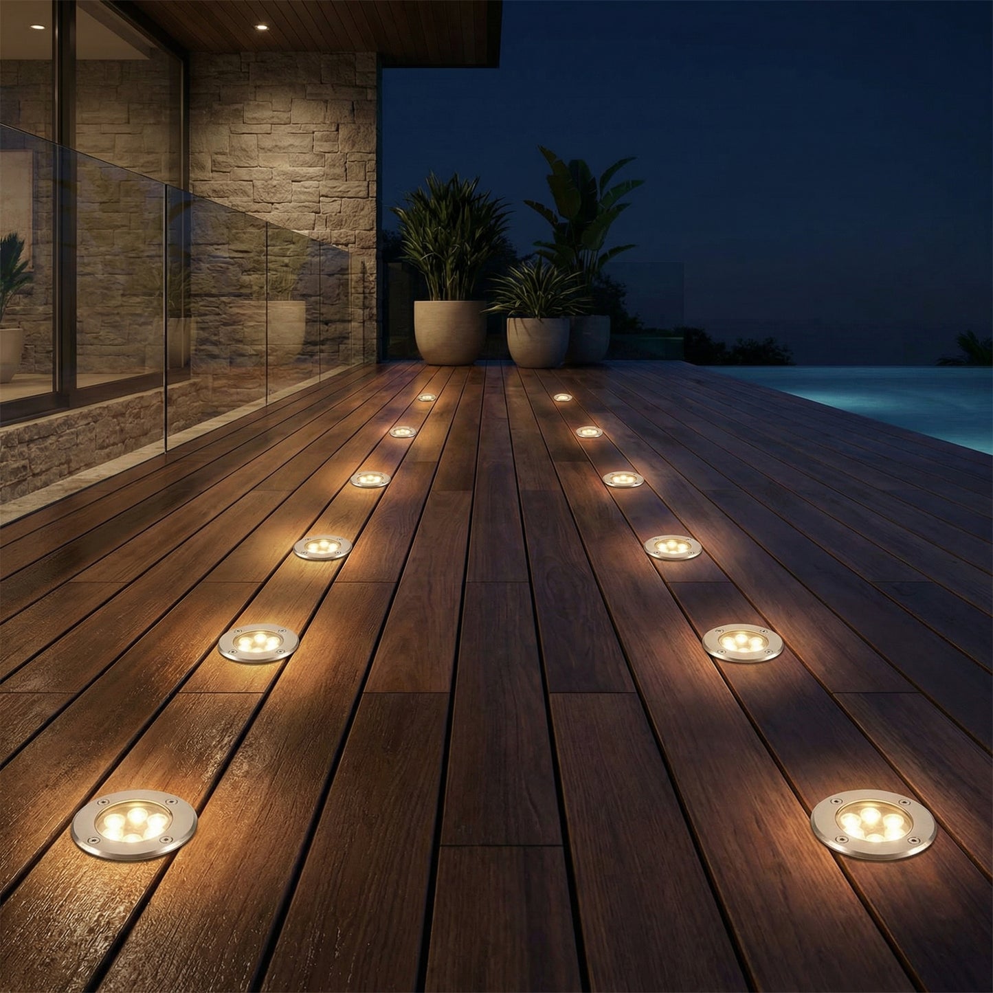 Pack de 10 Focos Led Embutidos 3w Ip67