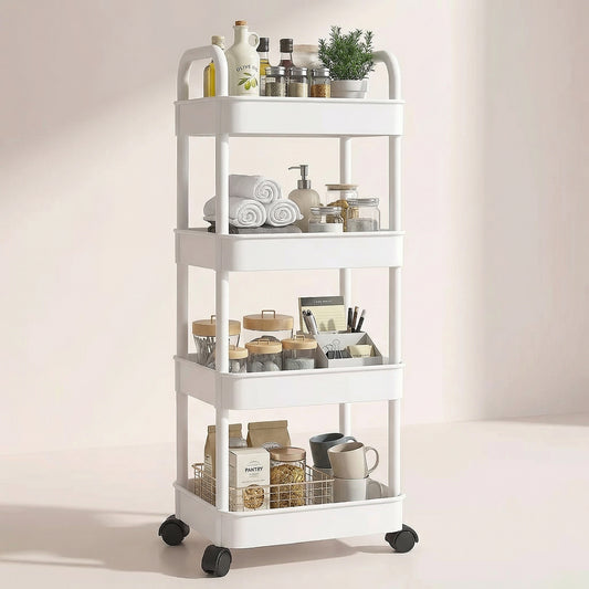 Carrito Multifuncional con Ruedas para Hogares Inteligentes 4 Niveles