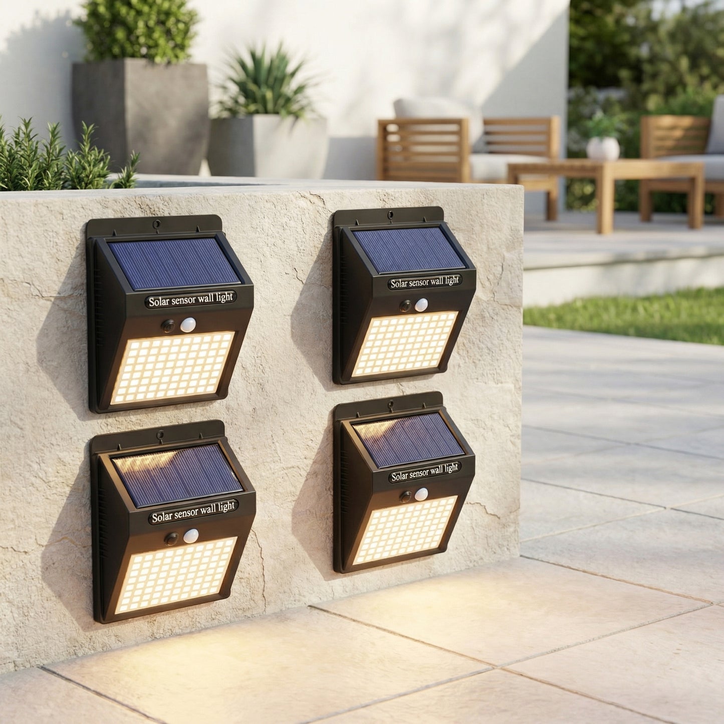 Pack 4 Luces Led Solares para Exteriores