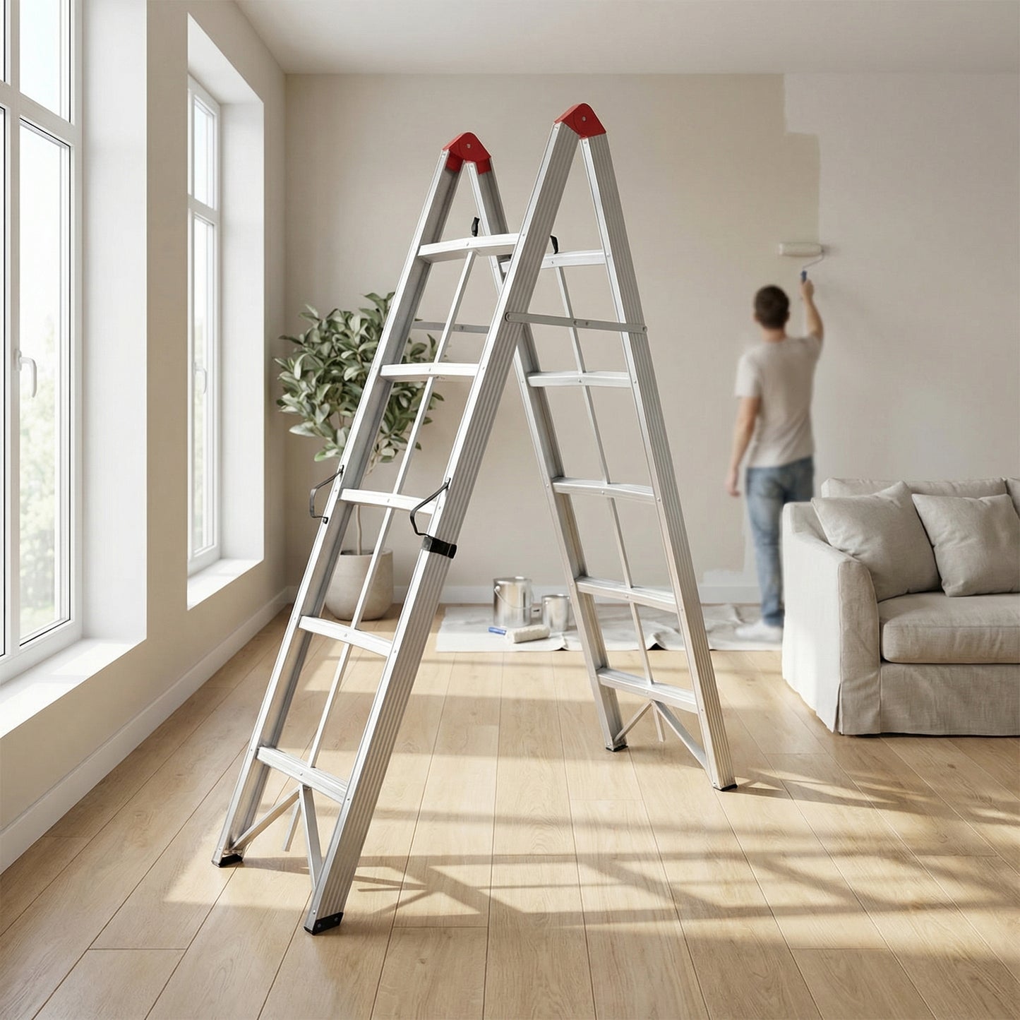 Fold a Step Escalera Profesional Plegable 5 Escalones