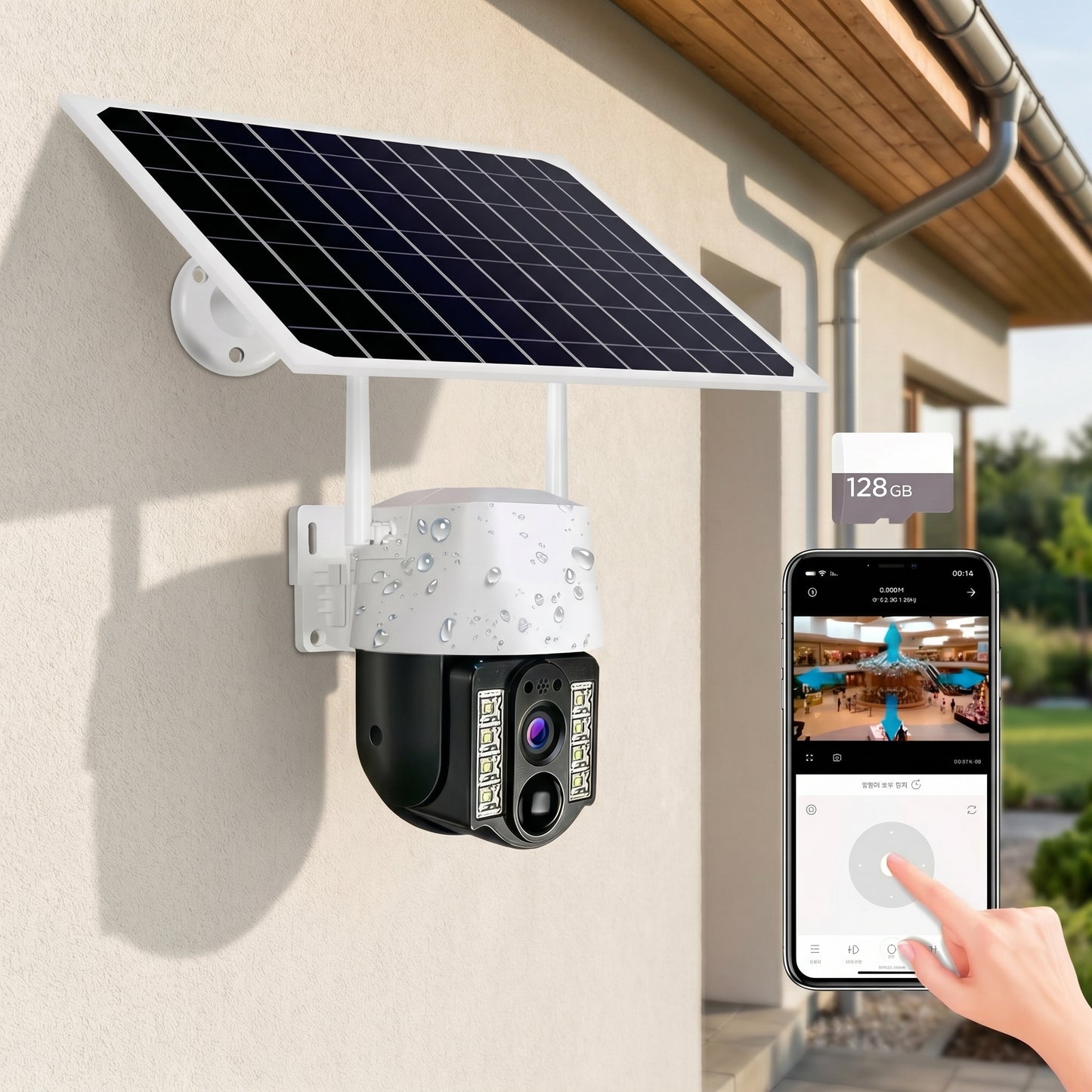 Cámara Solar PTZ WiFi 2K Nocturna