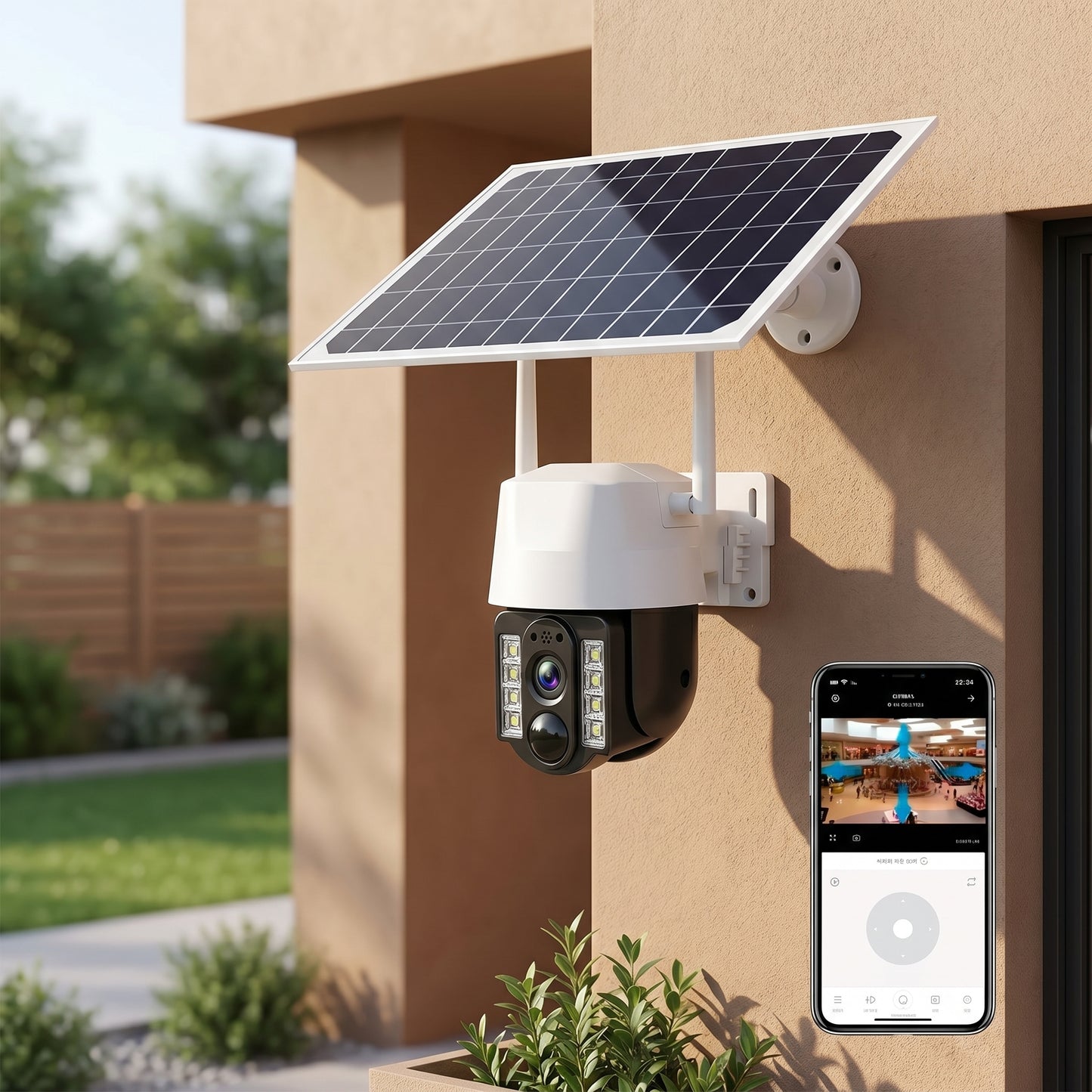 Cámara Solar PTZ WiFi 2K Nocturna