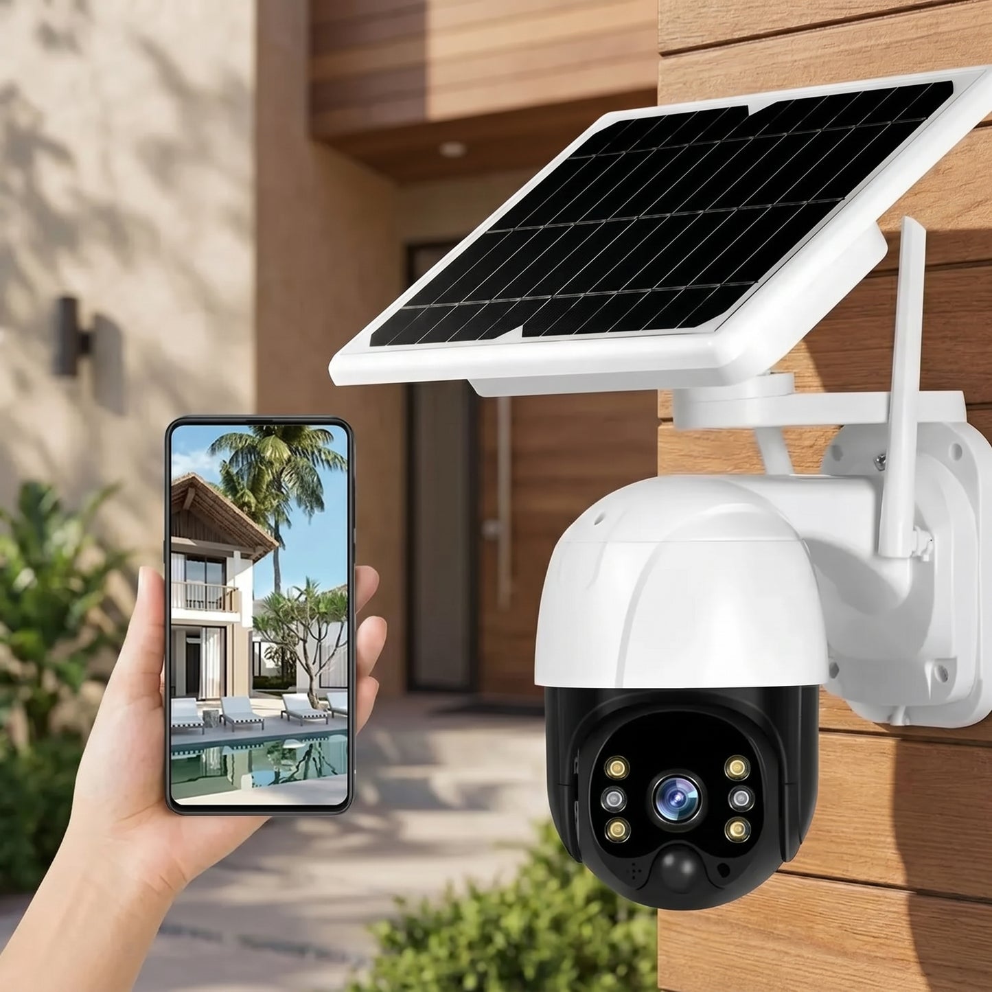 Camara Seguridad Solar Inteligente WiFi PTZ