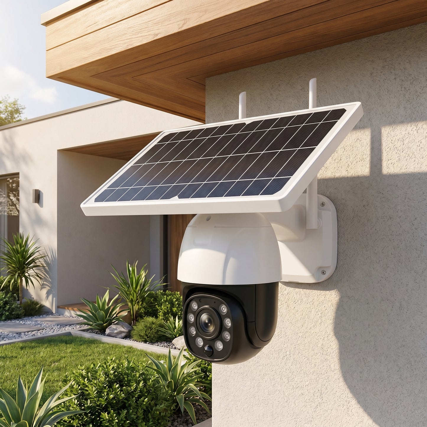 Cámara Seguridad con Panel Solar Inalámbrica Wifi IP66