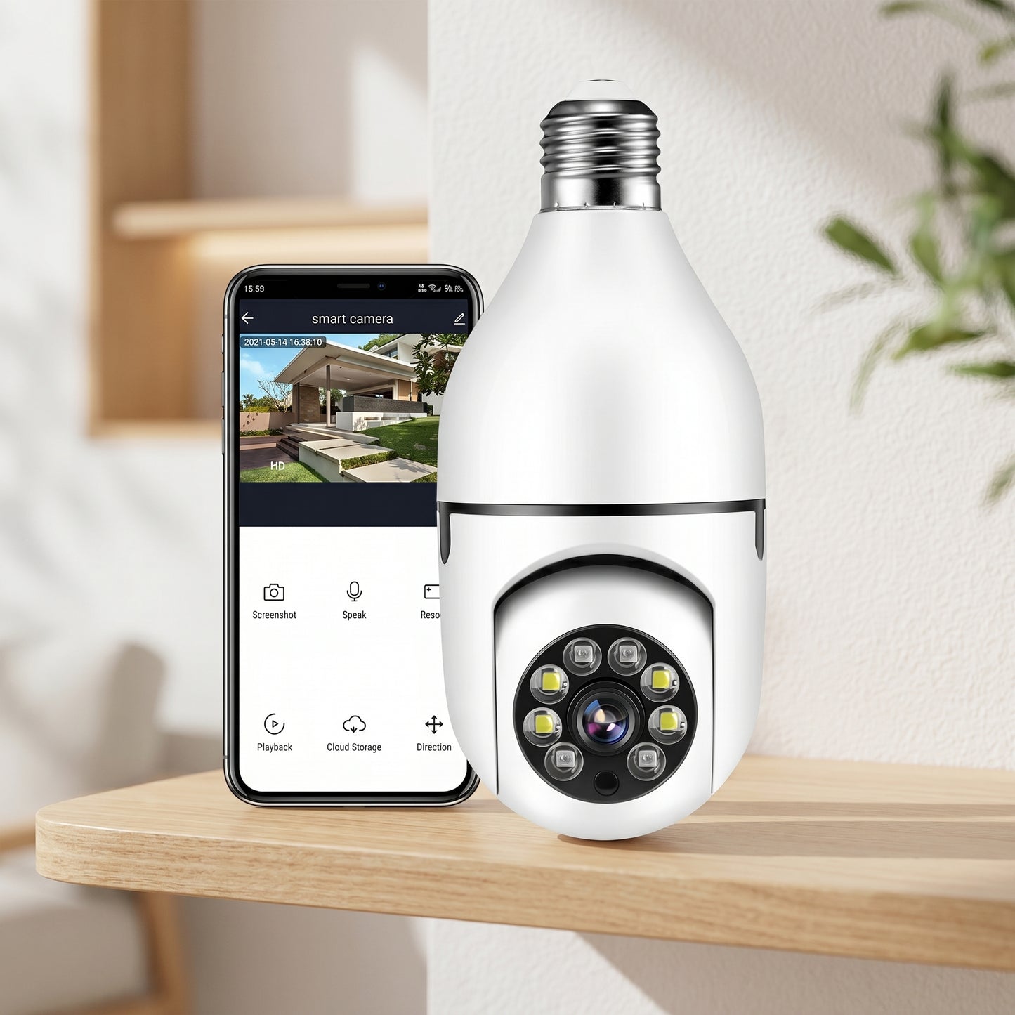 Cámara de Seguridad Panorámica con Wifi