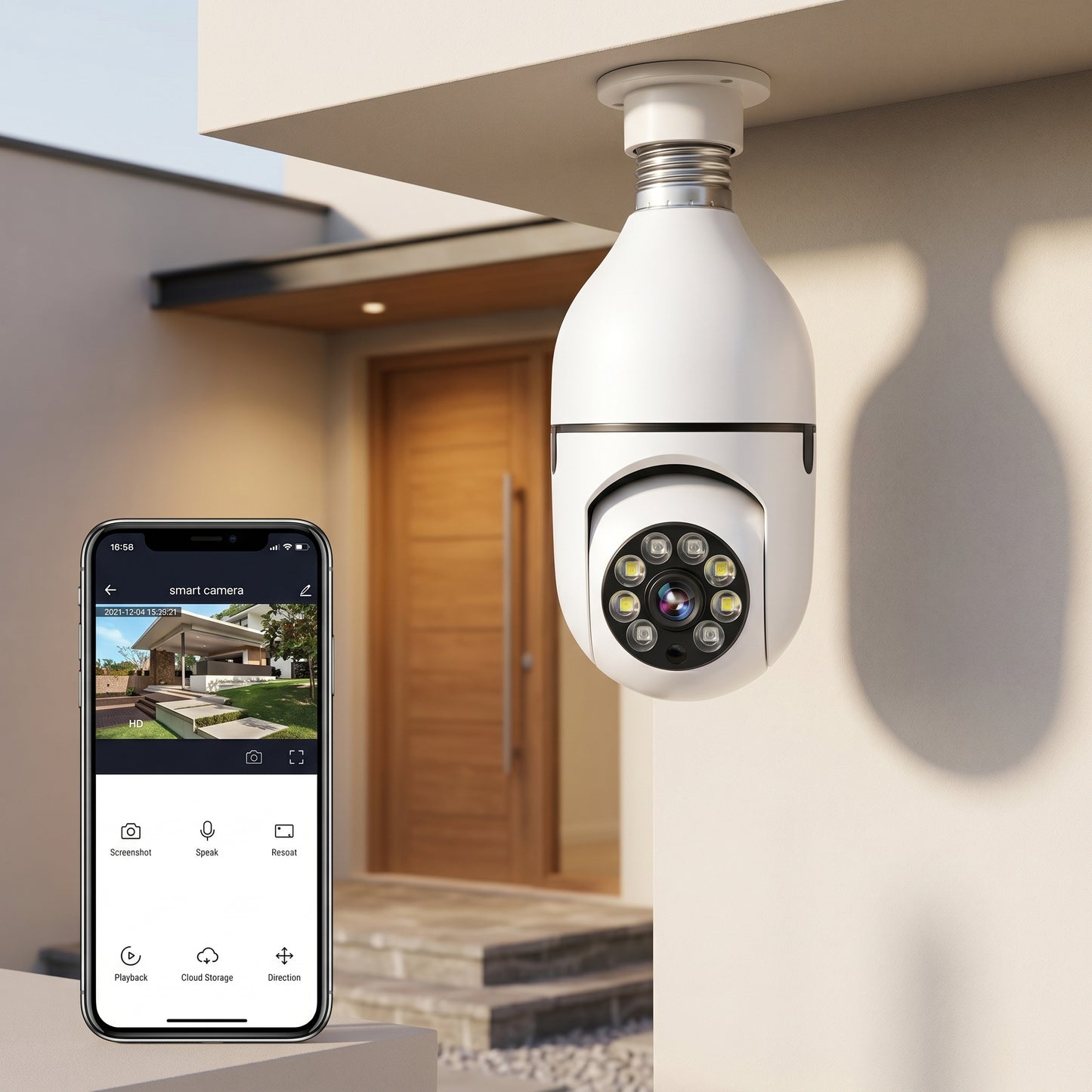 Cámara de Seguridad Panorámica con Wifi
