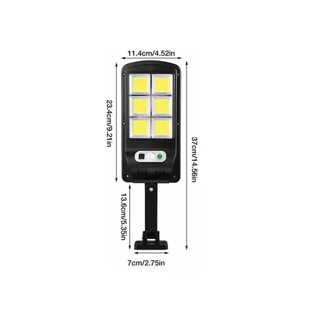 Pack 3 Focos Solares Exterior con Sensor de Movimiento Negro