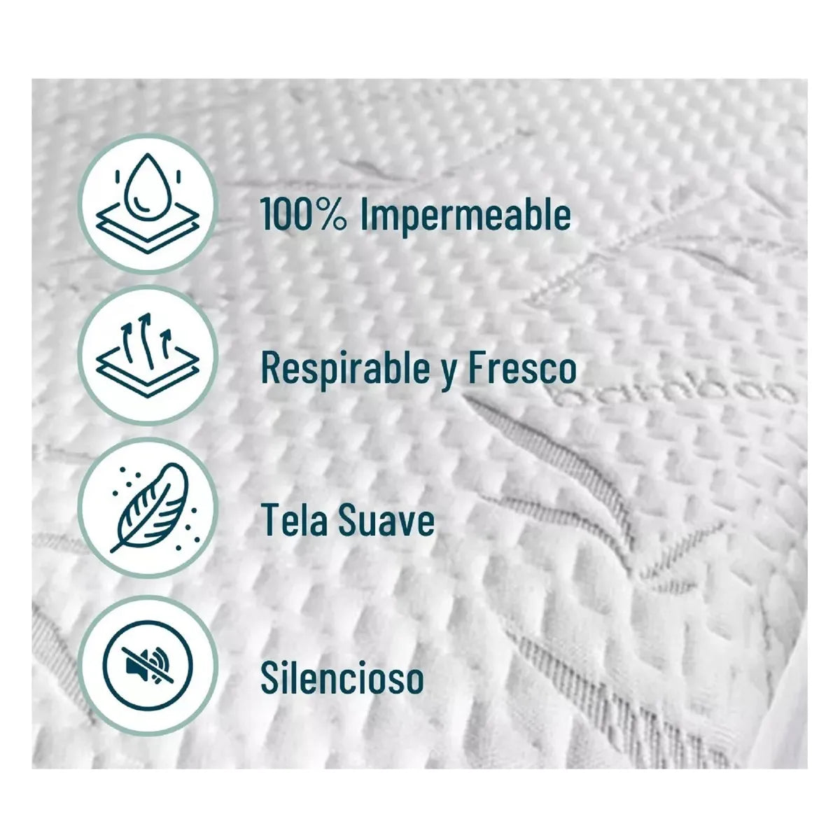 Cubre Colchón Impermeable y Acolchado