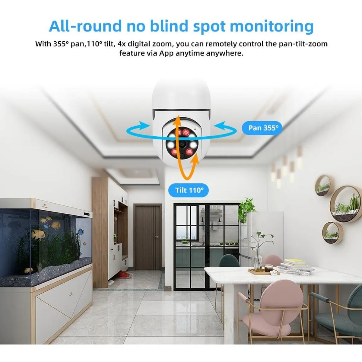 Cámara de Seguridad Panorámica con Wifi