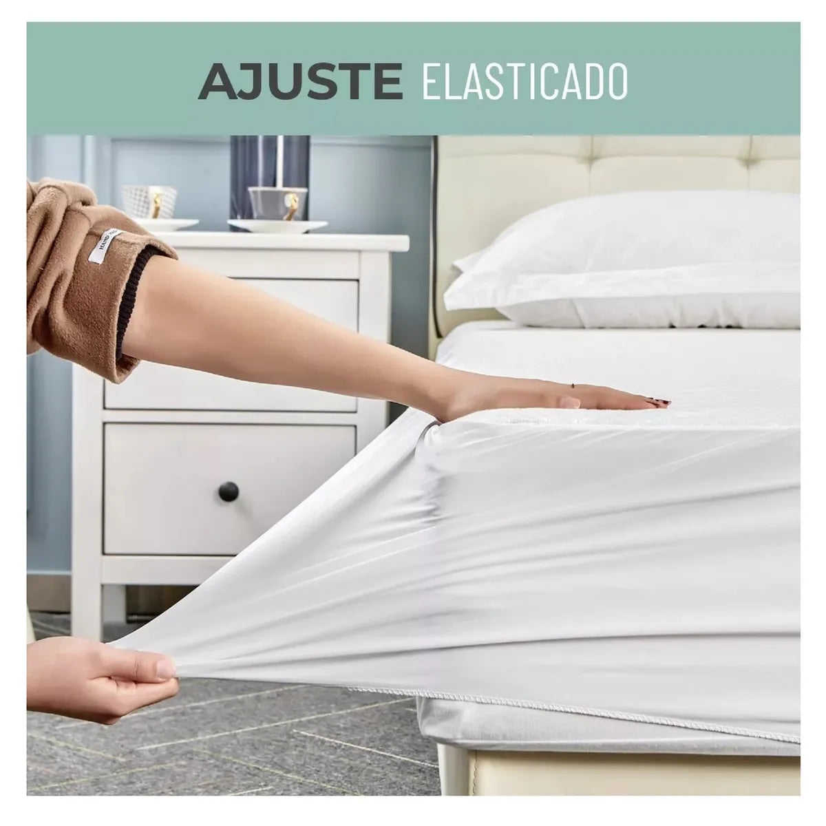 Cubre Colchón Impermeable y Acolchado