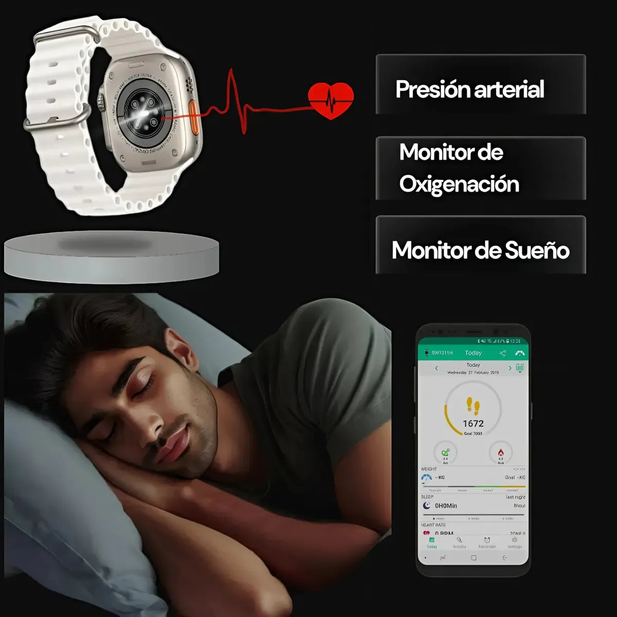 Pack 2 Reloj Inteligente Smartwatch Serie 8 Ultra 2 T800